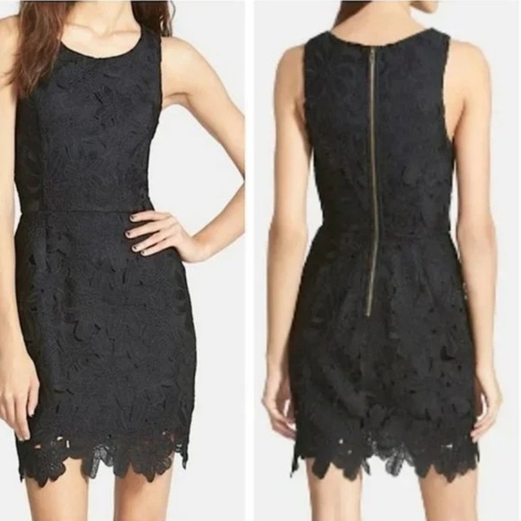 ASTR The Label | Sleeveless Black Lace Overay Cocktail Dress | Size XS - Picture 2 of 11